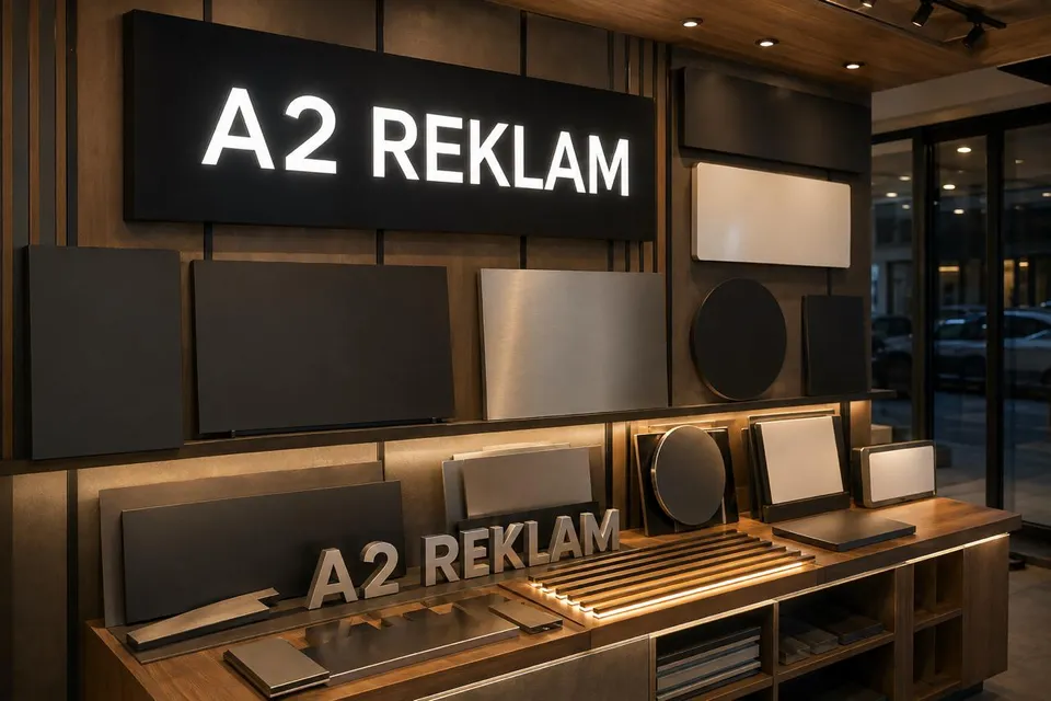 Işıklı ve Işıksız Tabela temsili 3D görsel | A2 Reklam İstanbul